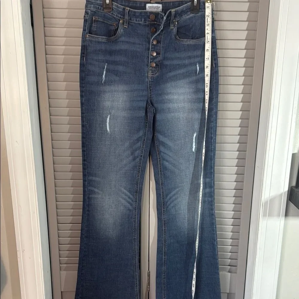 American Rag Blue Flare Wide Leg Jeans